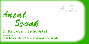 antal szvak business card